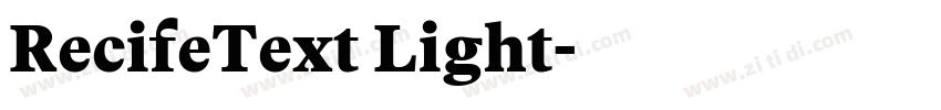 RecifeText Light字体转换